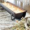 BUNDLE Cotton Printed Table Runner + Black Chicken Feeder Candle