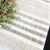 Gray Striped Cotton Table Runner