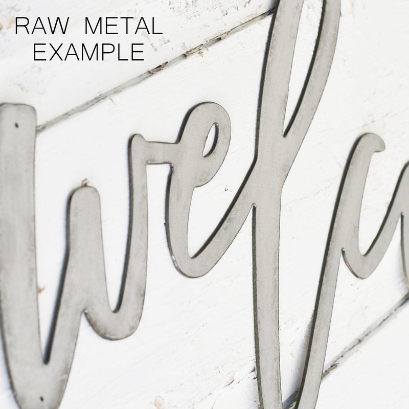 Custom First and Middle Name - Metal Word
