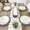 BUNDLE Ivory Table Runner + Chicken Feeder Candle