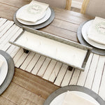 BUNDLE Ivory Table Runner + Chicken Feeder Candle
