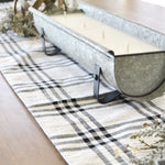 BUNDLE Plaid Table Runner + Chicken Feeder Candle