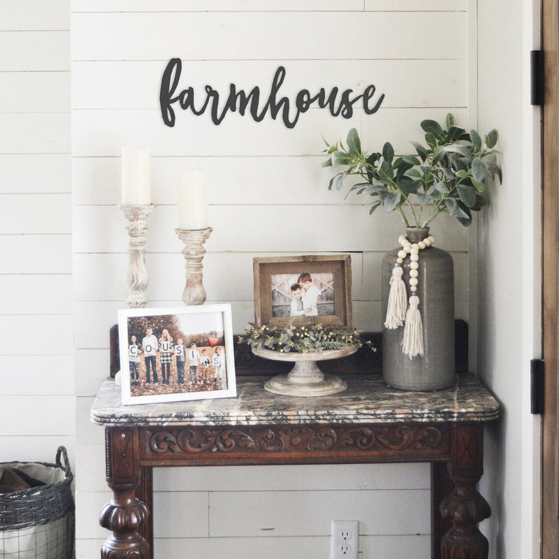 Farmhouse - Metal Word