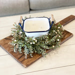 Farmhouse Candle - Navy Rimmed