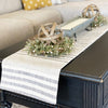 Gray Striped Cotton Table Runner