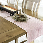 Red Striped Cotton Table Runner
