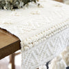 Textured Cotton Table Runner with Tassels