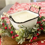 Christmas Farmhouse Candle - Black Rimmed