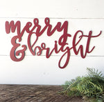 Merry & Bright - Metal Word