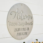Personalized Birth Stats - Metal Sign