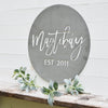 Established Family Name & Date Sign - Round Metal Sign