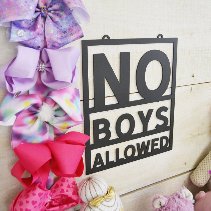 No Boys Allowed - Metal Sign