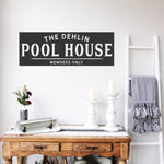 Personalized Pool House - Metal Sign